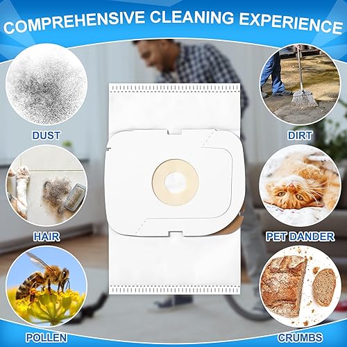 Miniatura 6 de Tondiamo Paquete de 12 bolsas para aspiradora compatibles con Aerus Lux Guardian Platinum Canister Aspiradora Estilo P HEPA Bolsas de Aspiradora