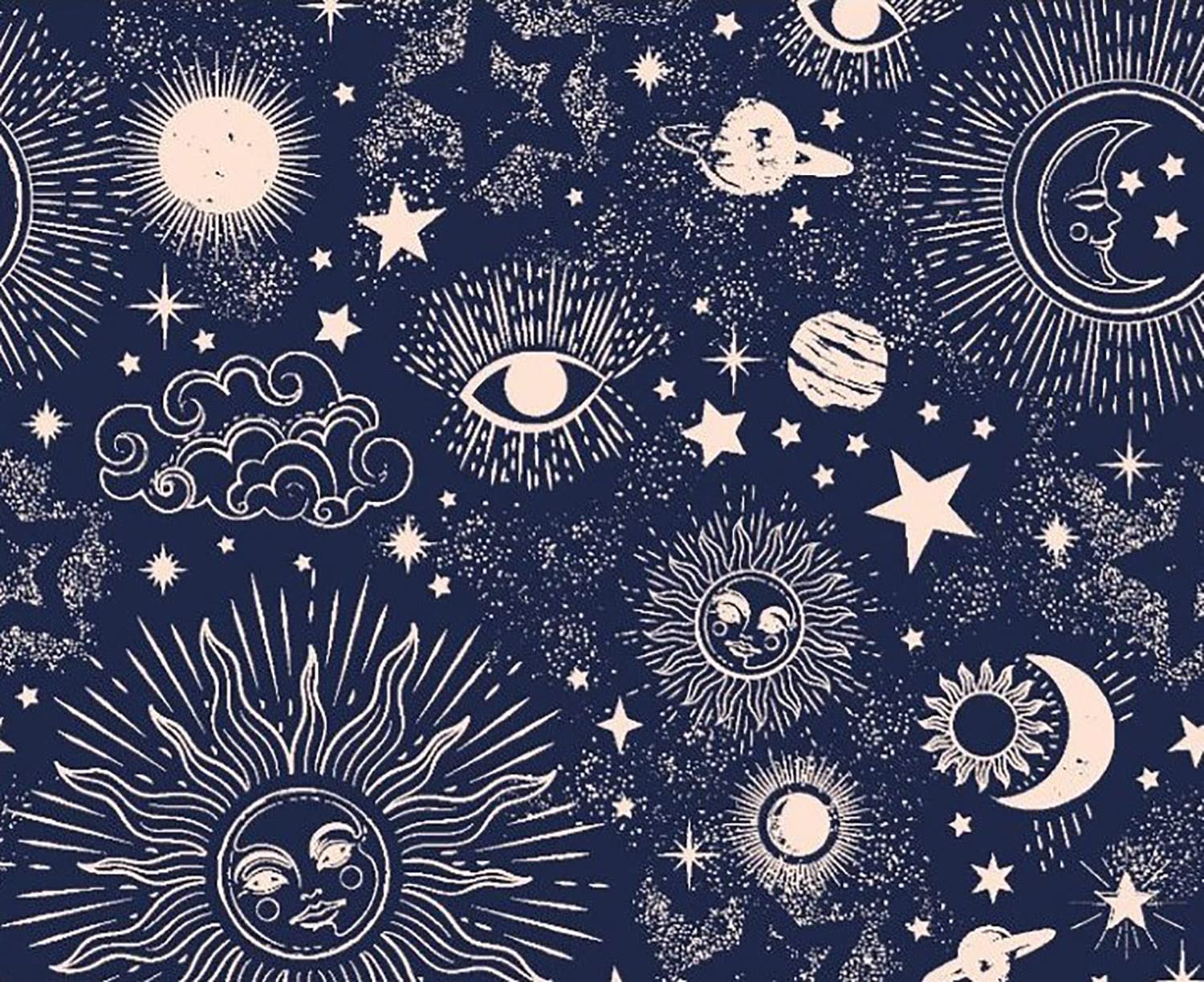Little johnny Half meter Zodiac galaxy space fabric 100% cotton