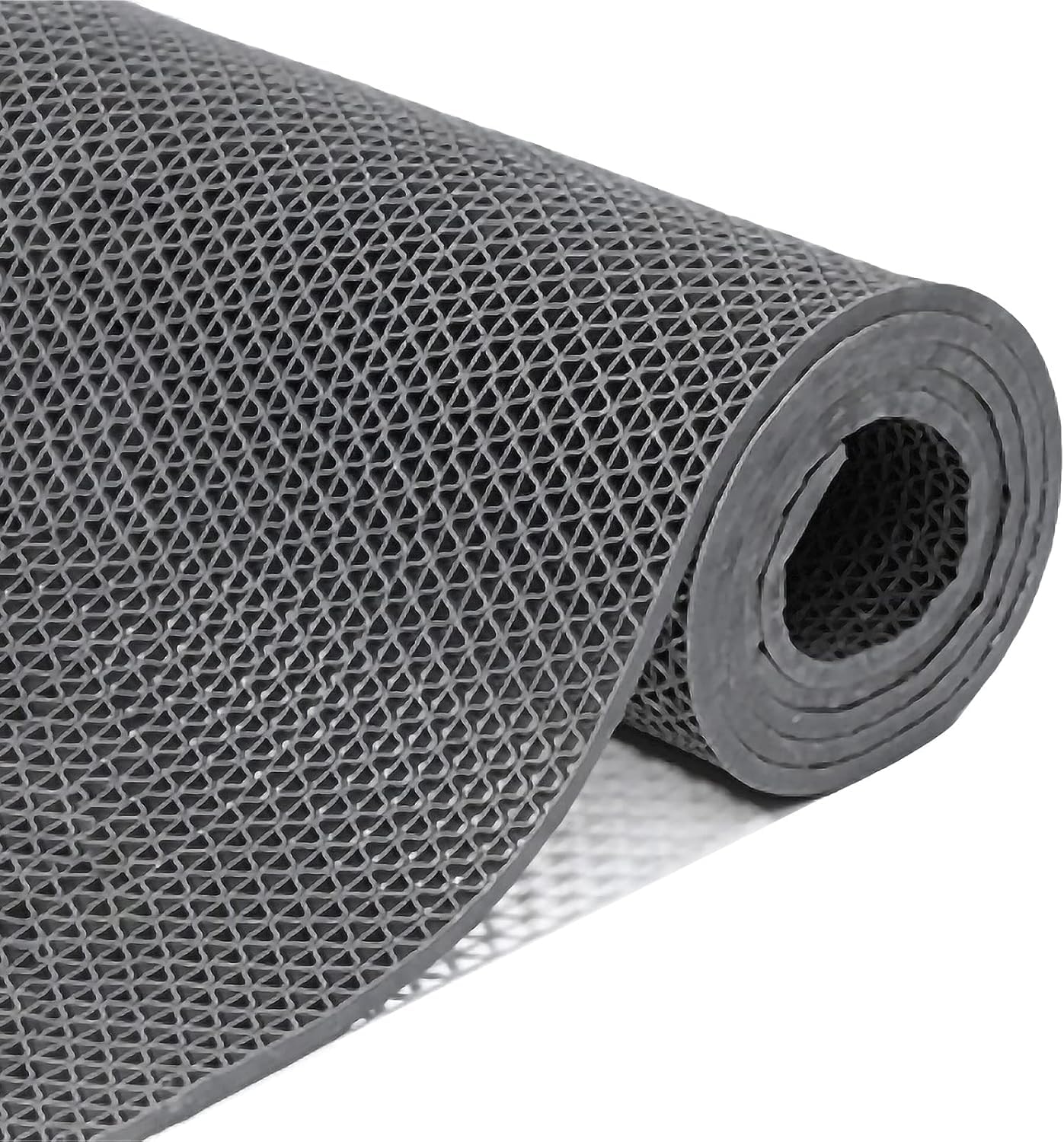 HPTHLY 5mm Thick Wet Area Carpet, PVC Non-Slip Drainage Floor Mat for Bathroom Swimming Pool Kitchen Garage,Gray-120cmX300cm