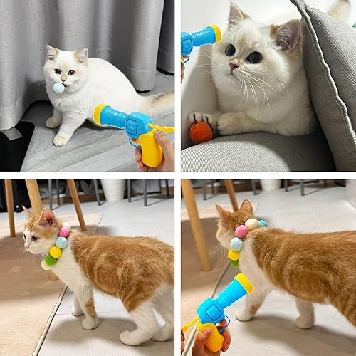 Miniatura 5 de 80 pistolas lanzadoras de bolas para gatos, pistola de tiro de bolas de felpa, juguete de búsqueda de bolas de gato, divertidos juguetes