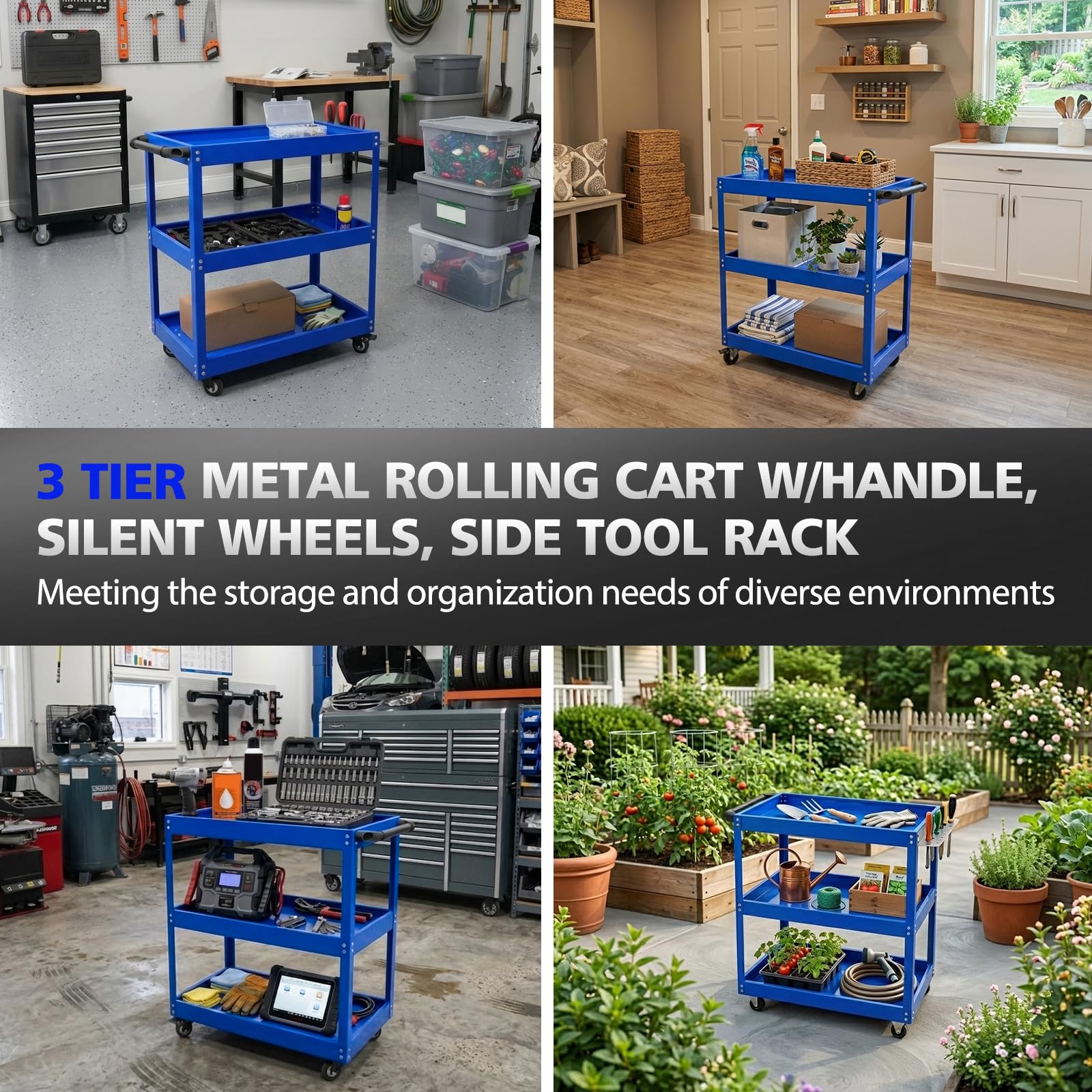 Heavy-Duty Tool Cart - 440LBS Capacity -7