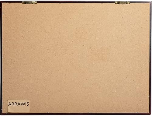 Miniatura 13 de Vitrina negra de 18 x 13 pulgadas, madera maciza montada en la pared, 28 ranuras, estante pequeño para gabinete Curio (sin puerta)