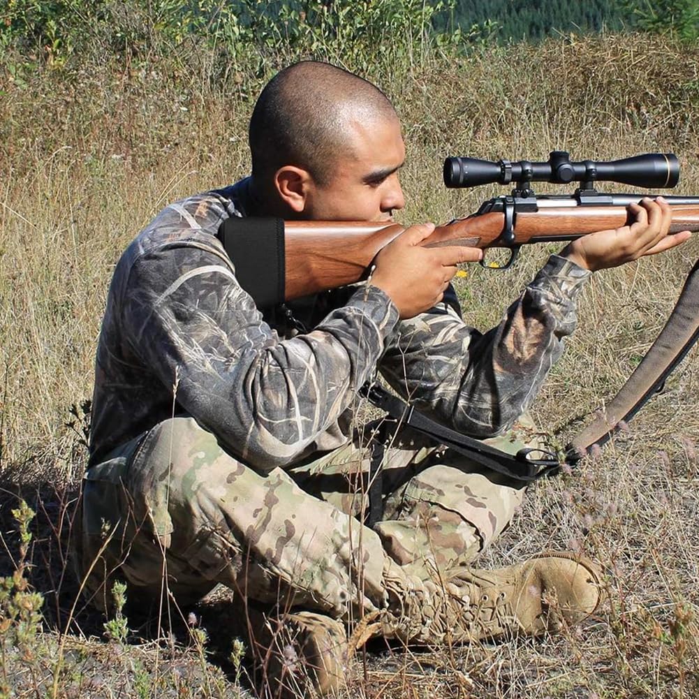 Cantoneras de Fusil,Cantoneras de Escopeta,Almohadilla para Cañas de Rifle,Almohadillas Amortiguadoras de Retroceso para Rifles,Culata de Goma Táctica para Caza y Tiro al Aire Libre Tokaneit