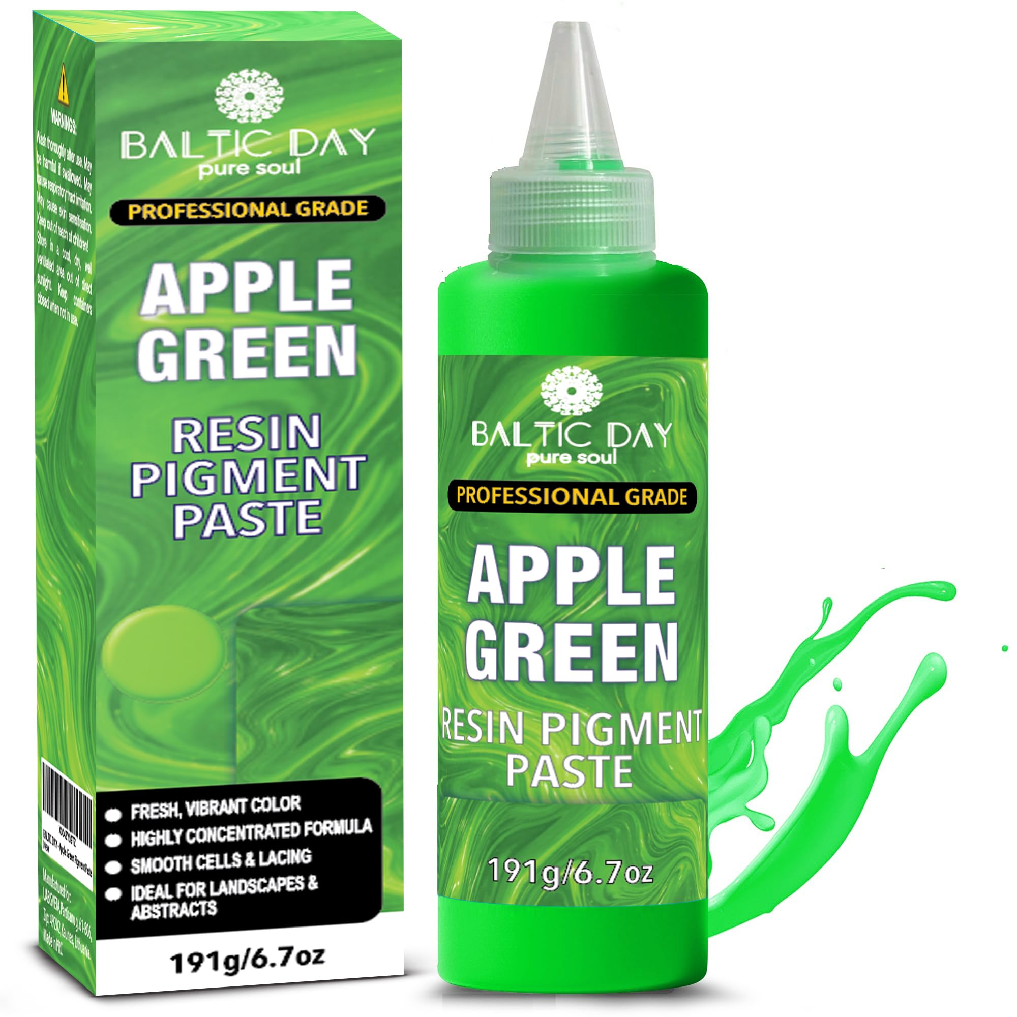 Pâte pigmentée verte pomme haute opacité pour table rivière