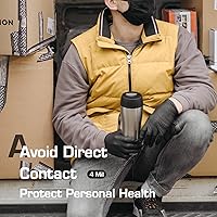 Vista 4 de Guantes de examen de nitrilo sin látex y sin polvo, guantes de nitrilo desechables no estériles de 5 mil para cocinar, limpiar