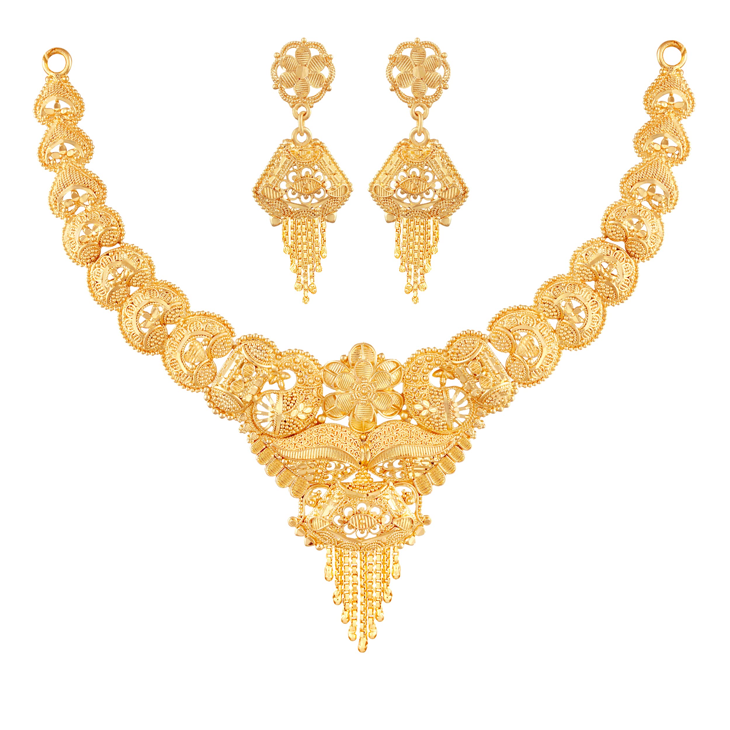 Mansiyaorange Necklace Jewellery Golden Colour Choker Jwelery Set For Women (B097F5R7D3) Amazon Price History, Amazon Price Tracker