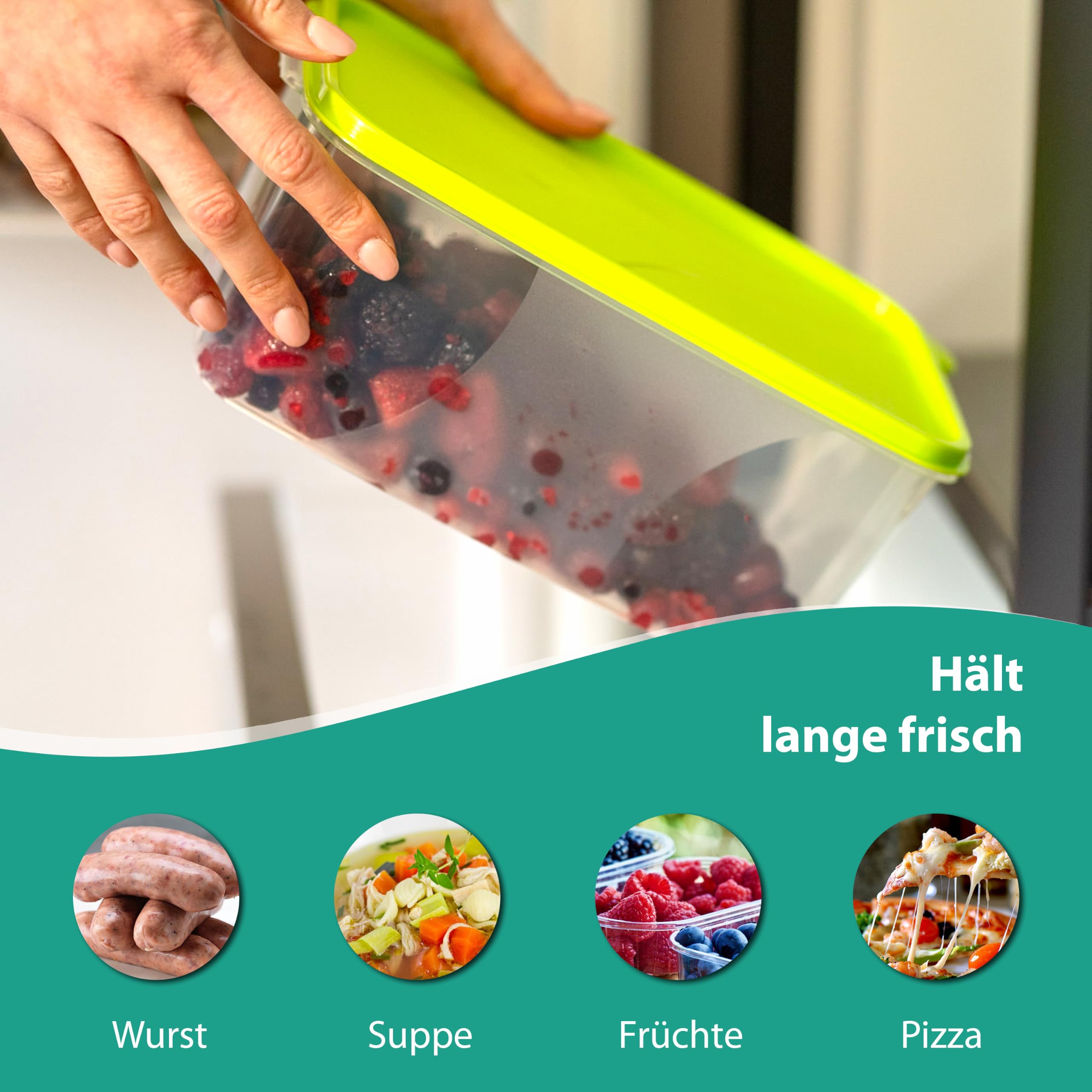 MiraHome Gefrierdosen 10x1L rechteckig blau – Vorratsdosen mit Deckel luftdicht – Transparente Frischhaltedosen mit Deckel – Aufbewahrungsbox Küche für Mealprep & Organisation – Austrian Quality