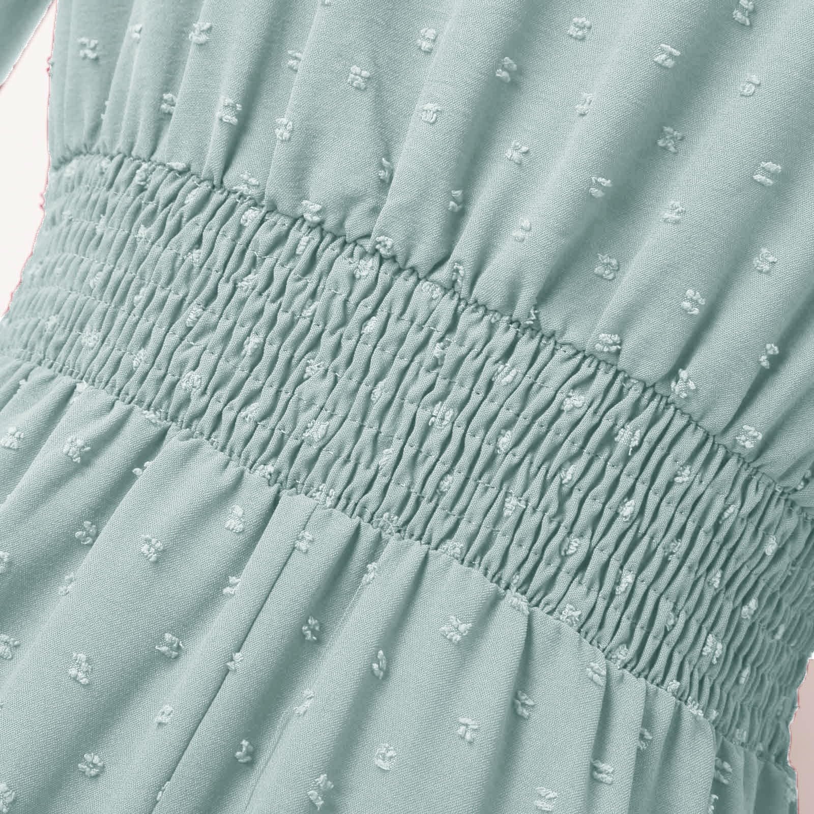 2026 mi-Longue Extensible Femme Manches Courtes Motif Floral Ligne A élasticité Confortable Haute Tenue décontractée élégante
