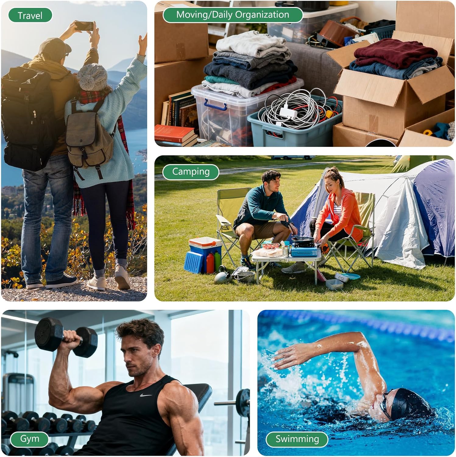 Multi-Size Moving Bag (40L-180L) - Heavy Duty Zippered Storage Bags with Handles for Clothes, Packing Bags for Moving House, Travel Home Organization (Camouflage version - Butterfly, 180L-100*58*28cm)