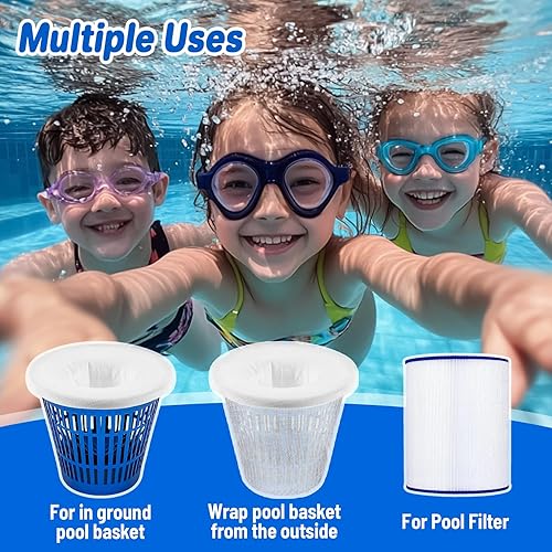 Miniatura 3 de Sukh Calcetines de skimmer para piscina, 60 unidades, calcetines de filtro de desnatador, calcetines de filtro de piscina, calcetines de filtro de