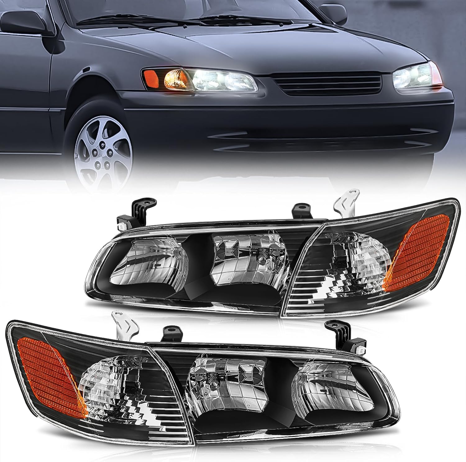 Nilight Headlight Assembly Compatible with 2000 2001 Toyota