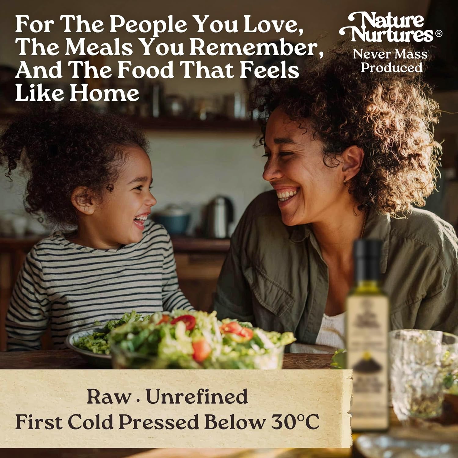 Black Mustard Oil for Cooking, Vegetables, Potatoes and Rice Dishes · Raw · Unrefined · First Cold-Pressed Below 30°C · Pressed Only Once · Without Metal or Wood Contact · Small Batch · Handcrafted in Seattle USA · For Real Food Cooking and Natural Diets · Culinary Gift · 100% Pure & Natural · Also Loved for Skin and Hair · 3.38 fl oz (100 ml)