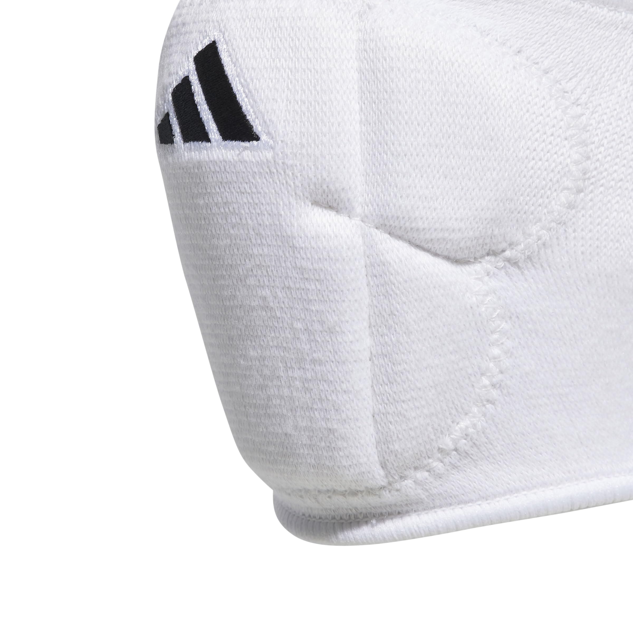 adidas Rodilleras de voleibol unisex para niños, de 5 pulgadas, color blanco/negro, talla M