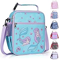 Vista 12 de Bolsa de almuerzo aislada para niños, bolsas de picnic térmicas con correa ajustable para adultos, niños, mujeres, hombres, niños y niñas