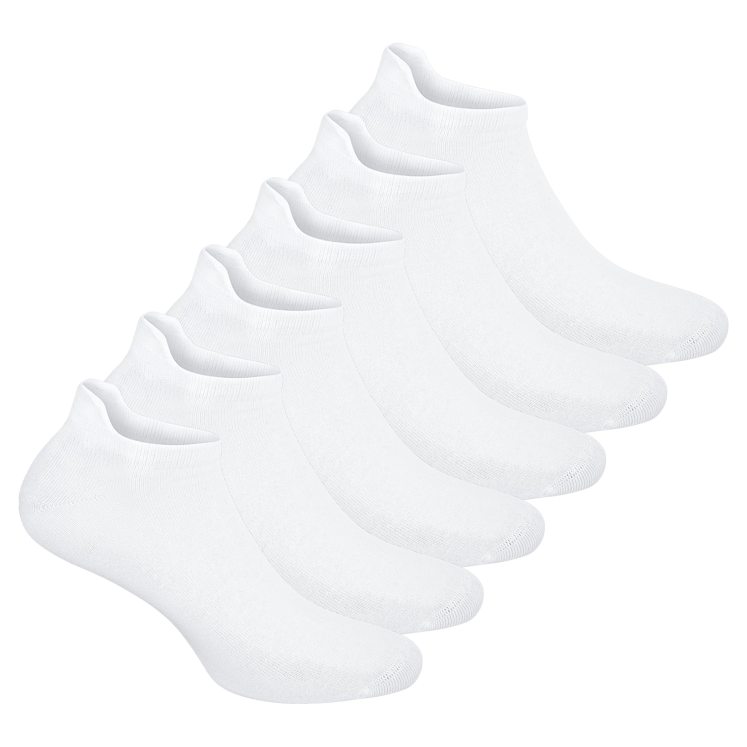 NYME Sneaker Socken Herren Damen 6er & 10er Pack - Füßlinge Kurze Socken - Baumwolle mit Komfortbund ohne drückende Naht Gr. 35-50