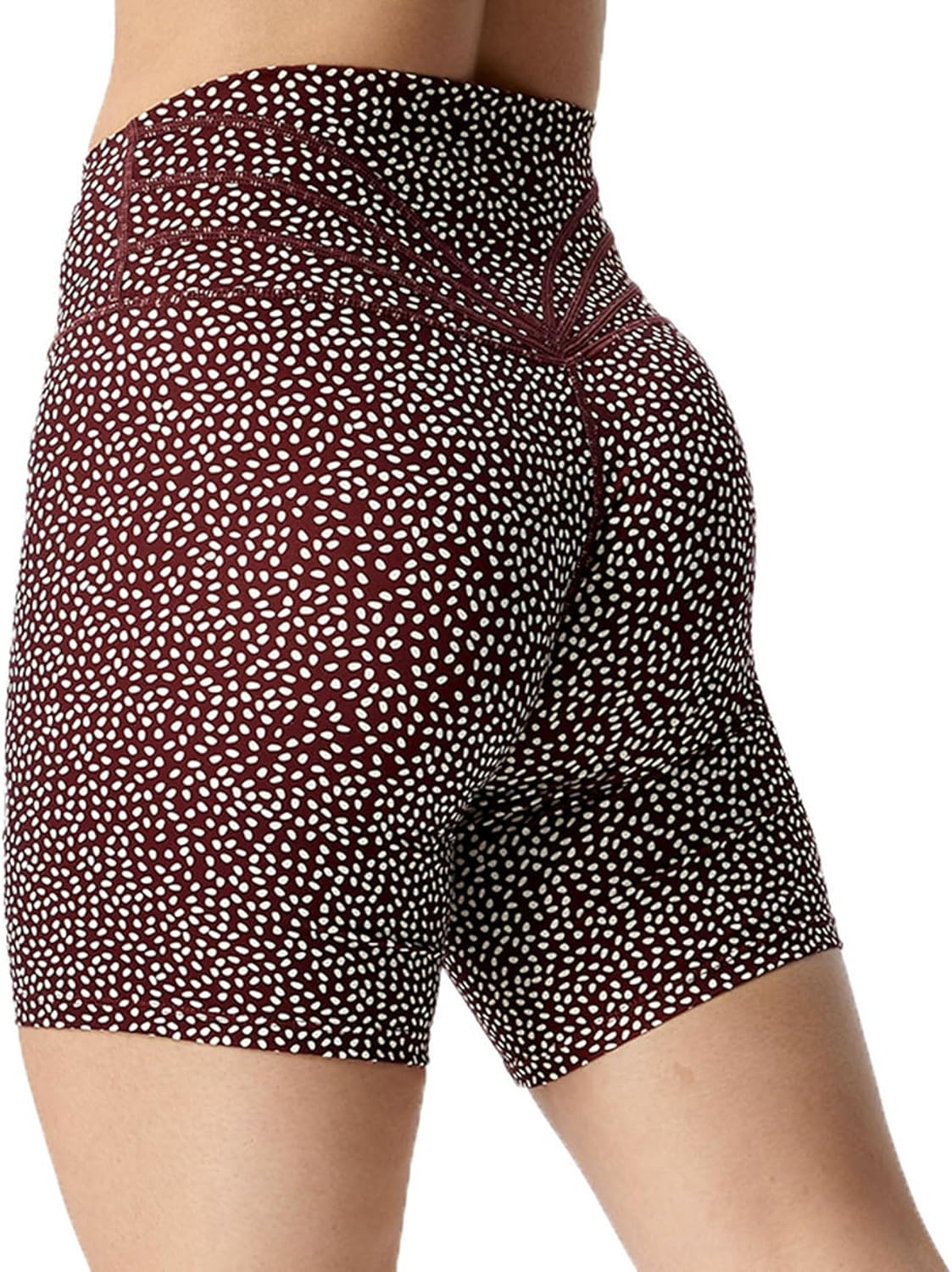 Aoxjox Trinity Workout Biker Shorts for Women Tummy Control High Waisted Exercise Athletic Gym Running Yoga Short 6″