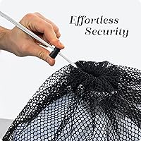 Vista 6 de Handy Laundry Bolsa de lavandería de malla XL, duradera, lavable a máquina con cierre de cordón seguro, perfecta para dormitorios universitarios