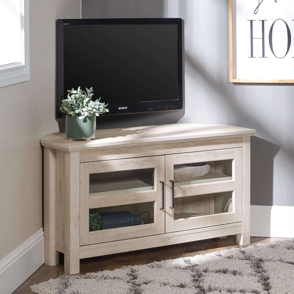oak corner tv stand