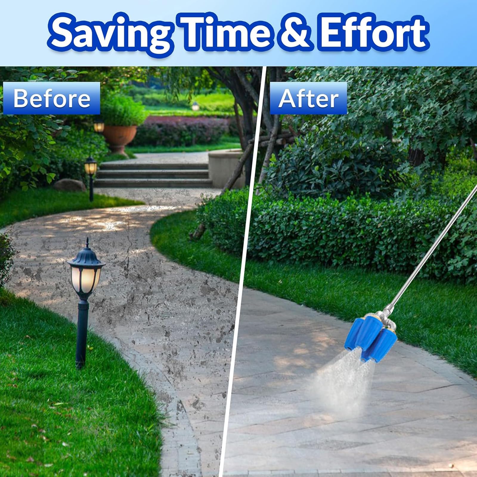 Ugello per acqua a pressione per la pulizia della casa e la cura del giardino Quadra Turbos Orifizio in ceramica Attrezzatura per lavaggio ' auto da giardino Strumento per l ' irrigazione del