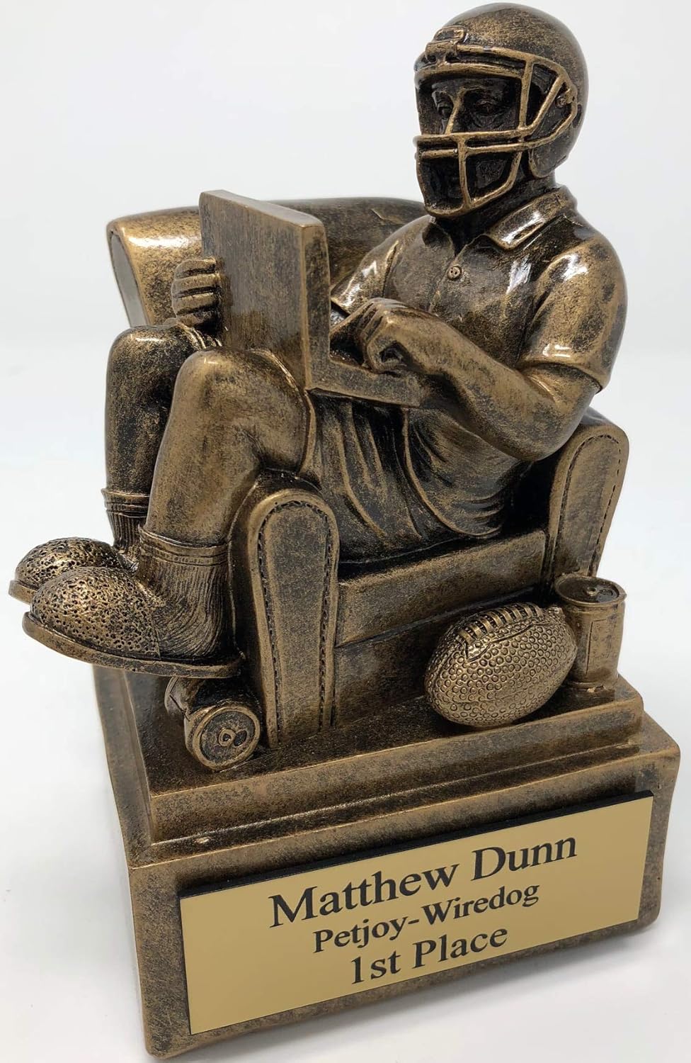 Fantasy Football Trophy - Armchair Quarterback Champion or Loser Toilet Trophy - Free Engraved Plate on Request