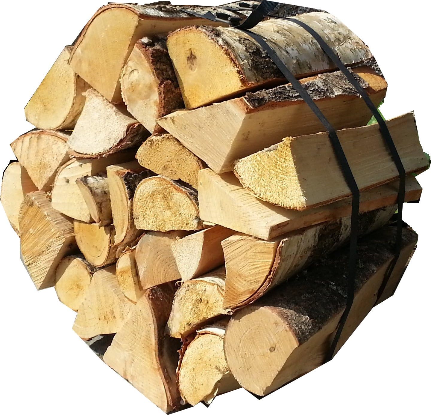 Wheel of Logs Kiln Dried Hardwood Silver Birch 20kg Ready to Burn under 20% moisture (25cm)