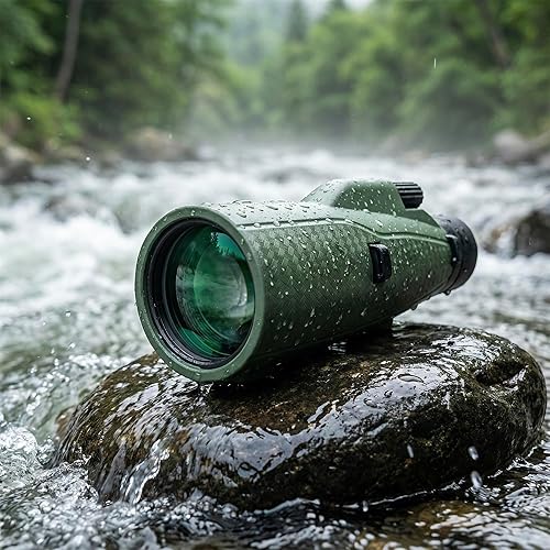 Miniatura 6 de Telescopio monocular para exteriores de 12 x 50 con adaptador de teléfono para observación de estrellas, observación de aves, caza,