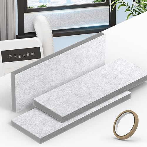 GCGOODS Paneles de espuma aislados para aire acondicionado portátil, kit de ventilación de ventana, paneles laterales de aislamiento para ventanas