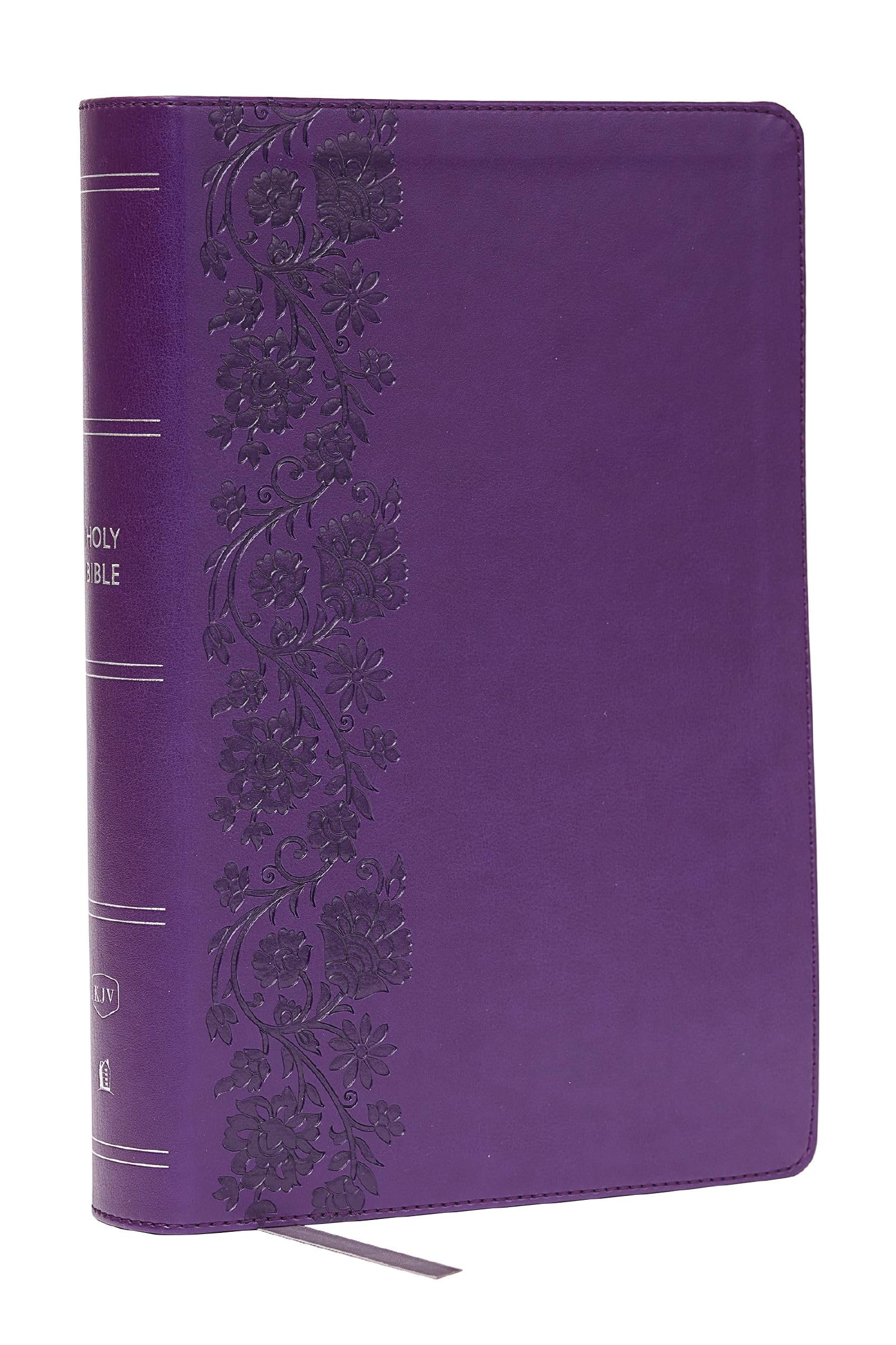 KJV Giant Print End-of-Verse Reference Bible, Purple Leathers... - 9781400349470