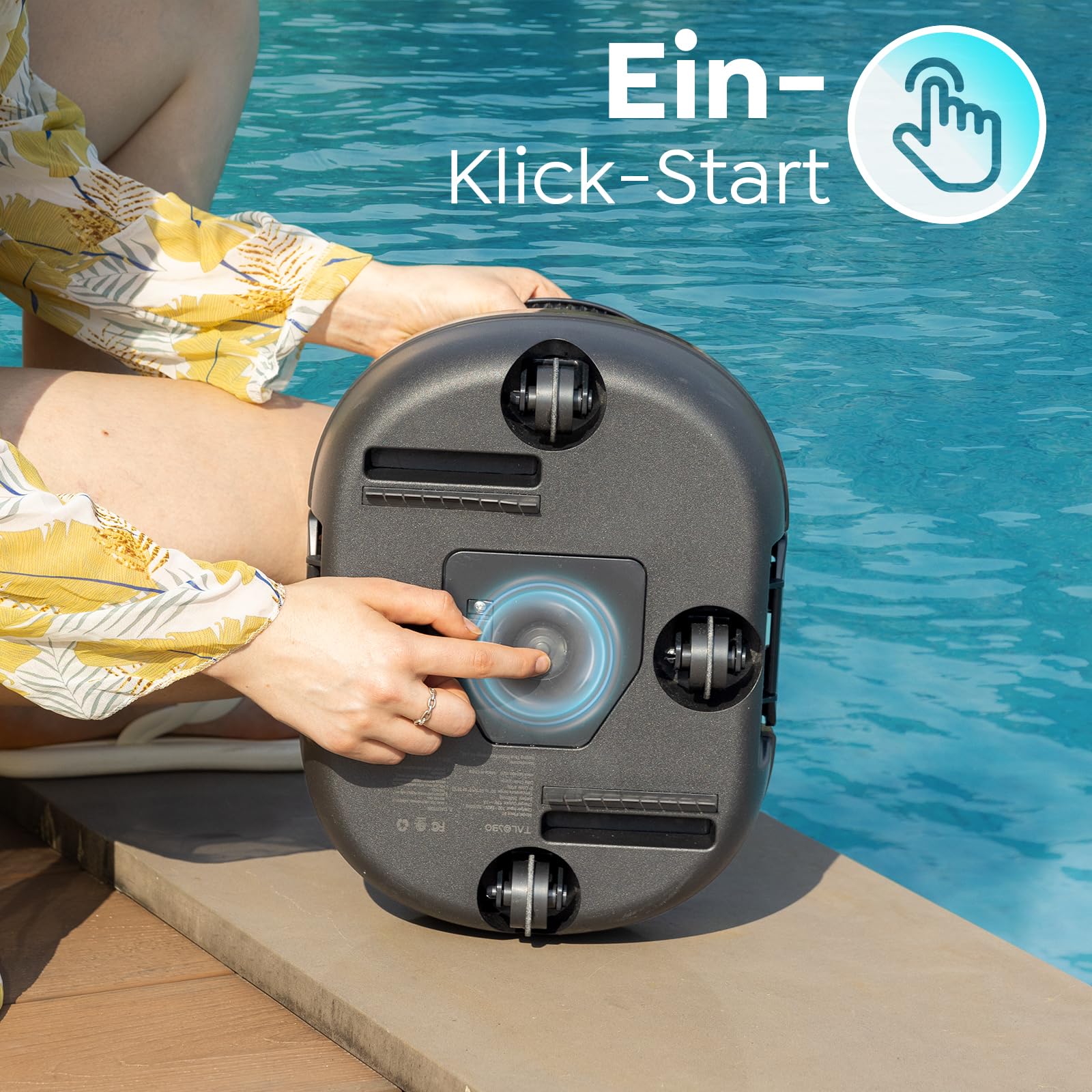 S1PRO 2026 Upgrade Poolroboter mit 120 Min Automatisch Reinigungszeit, Poolsauger Akku mit Dual-Motoren, 2,5H Ladezeit, Leichter Poolreiniger für Oberirdische Pools bis 100 m², Grau