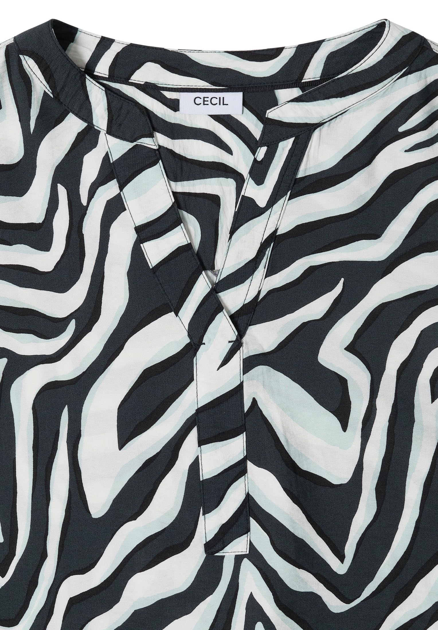 Cecil Damen 1409200 Knielanges Kleid mit Zebraprint (1er Pack)