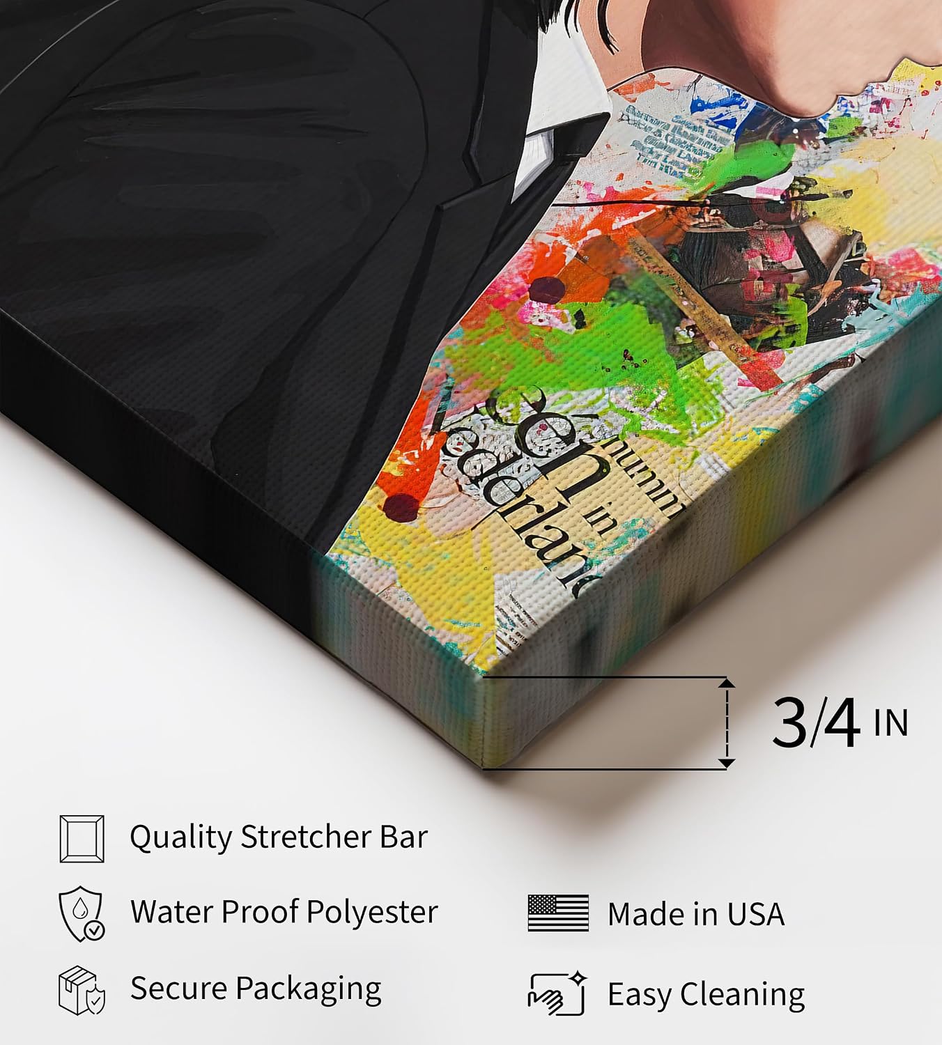 Poster Master Gentlemen Canvas - Faceless Gentlemen Print - Street Graffiti Art - Colorful Wall Design - Pop Art - Great Living Room or Bedroom Wall Decor - 8x10 STRETCHED Canvas
