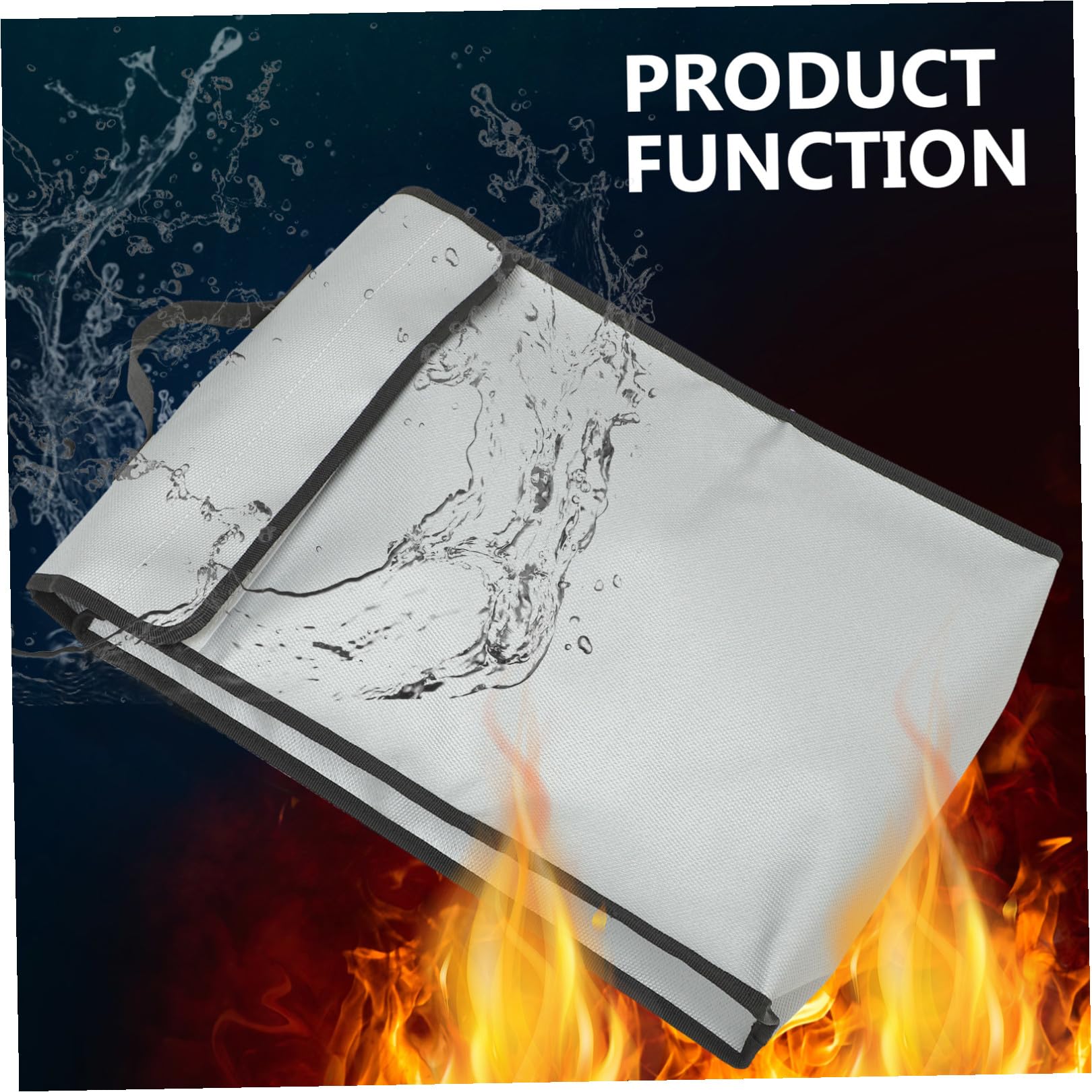 NUOBESTY Wasserdichte Und Feuerfeste Dokumententasche Aufbewahrungstasche Mit Geldscheinfach Für Pässe Dokumente Und Akten Robustes Fiberglasmaterial
