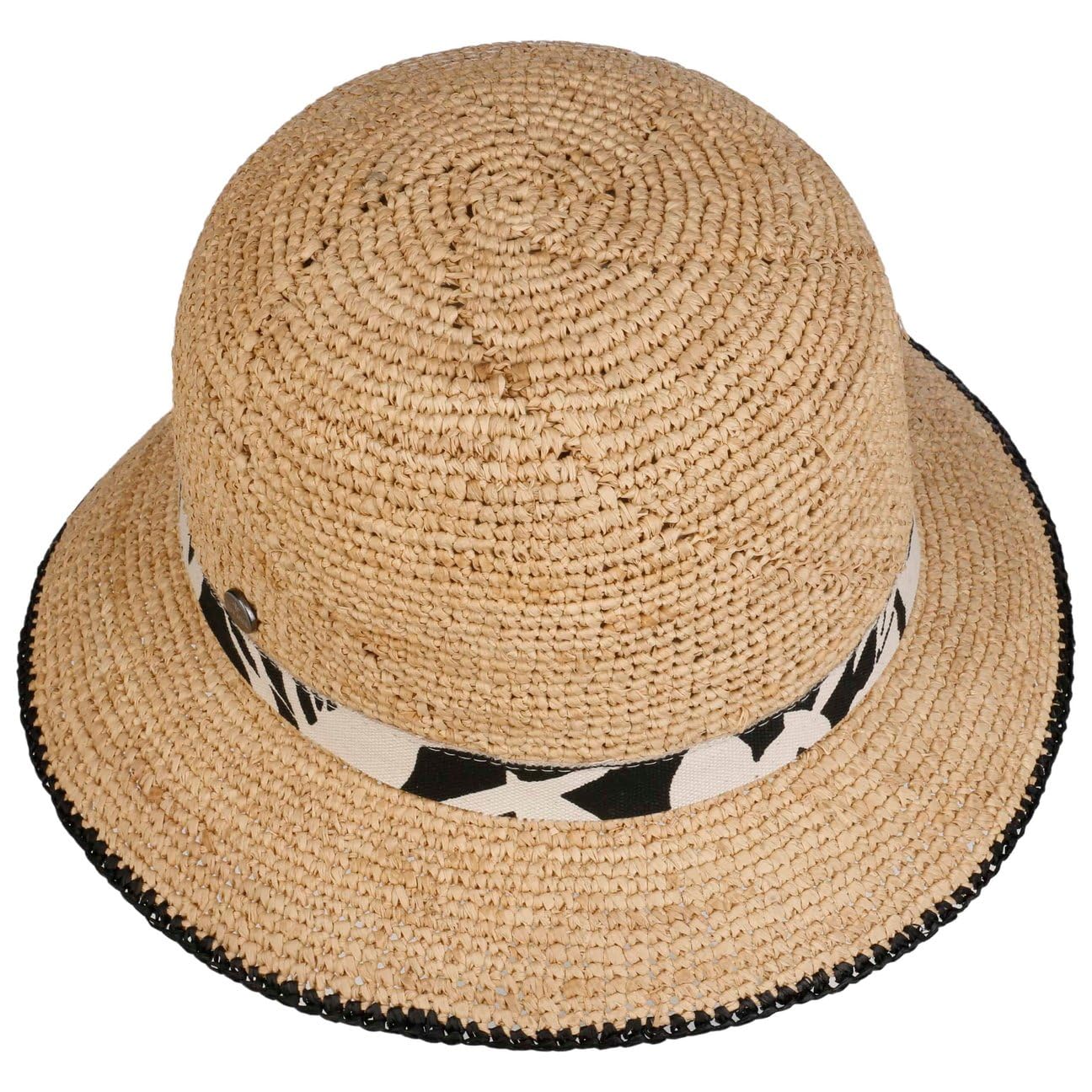 SOMBREROSHOP Anira Crochet Sombrero Cloche de Paja Mujer Primavera Verano