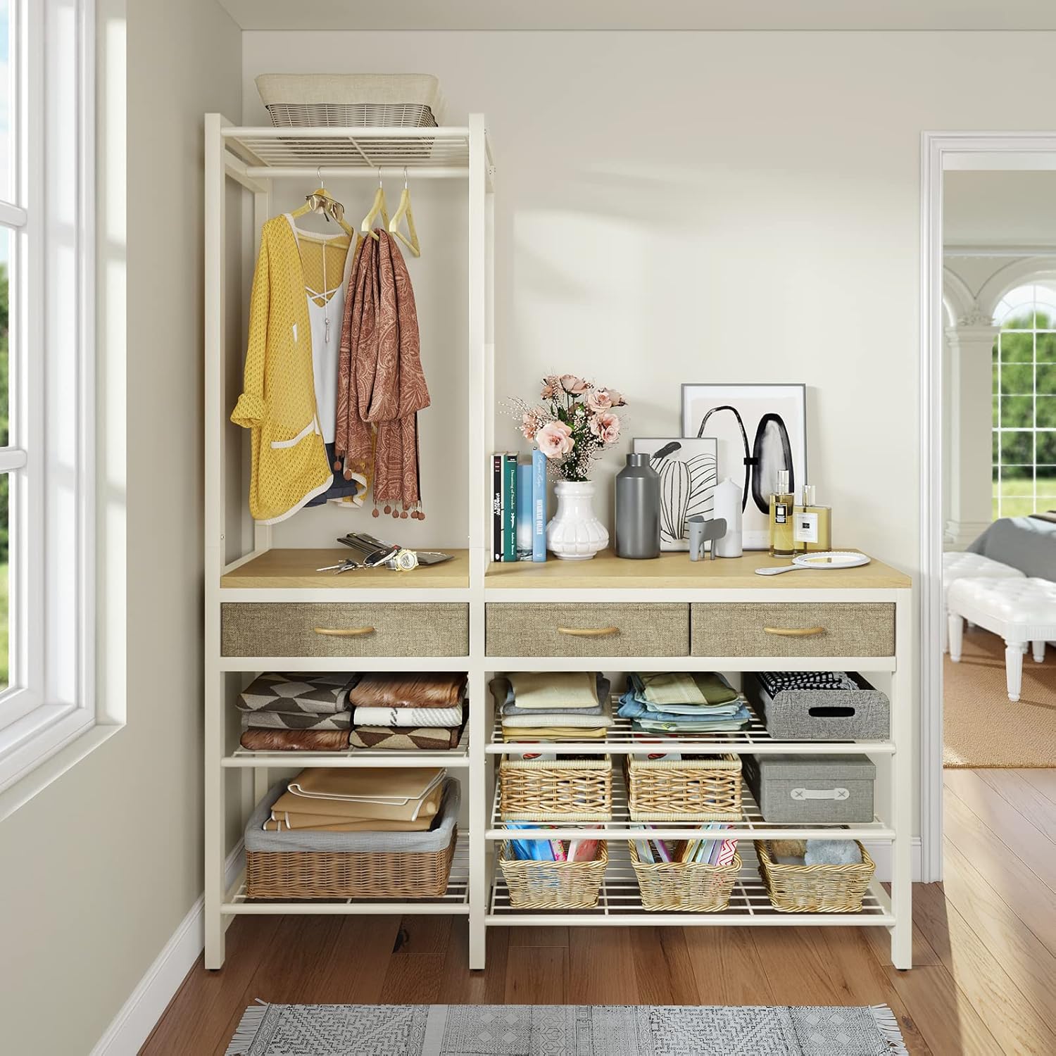 Buy Timate P10i Heavy Duty Entryway Storage Organizer Coat Rack with