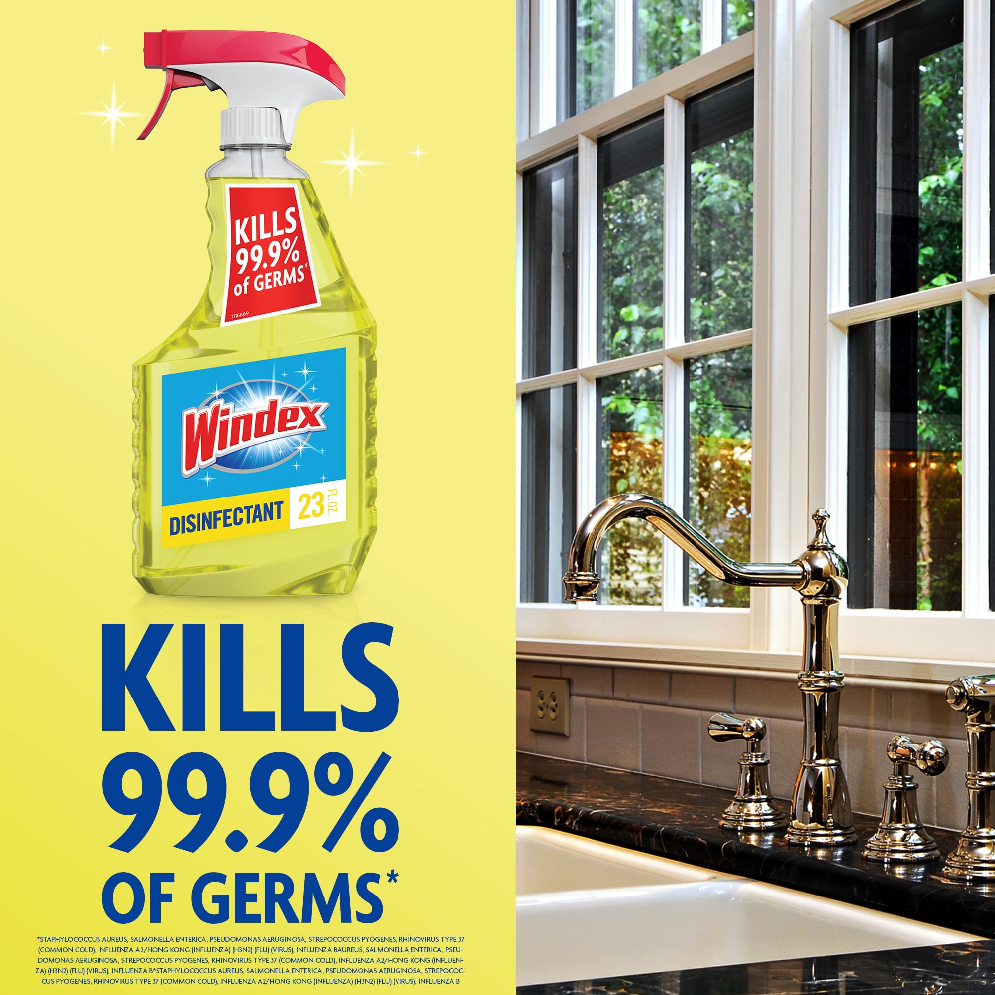 Windex Disinfectant Cleaner Multi-Surface Trigger, Citrus Fresh