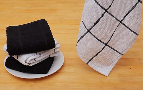 Miniatura 2 de AMOUR INFINI Toalla de cocina de rizo  Juego de 4  16 x 26 pulgadas  Duradera, suave y absorbente  Toallas de cocina 100% algodón  Perfecto para uso