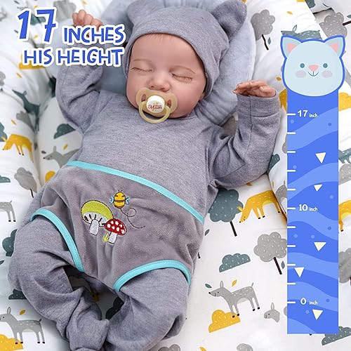 Miniatura 5 de BABESIDE Muñecas realistas de bebé recién nacido, de 20 pulgadas, muñecas realistas de la vida real, muñecas de vinilo suave de cuerpo completo con