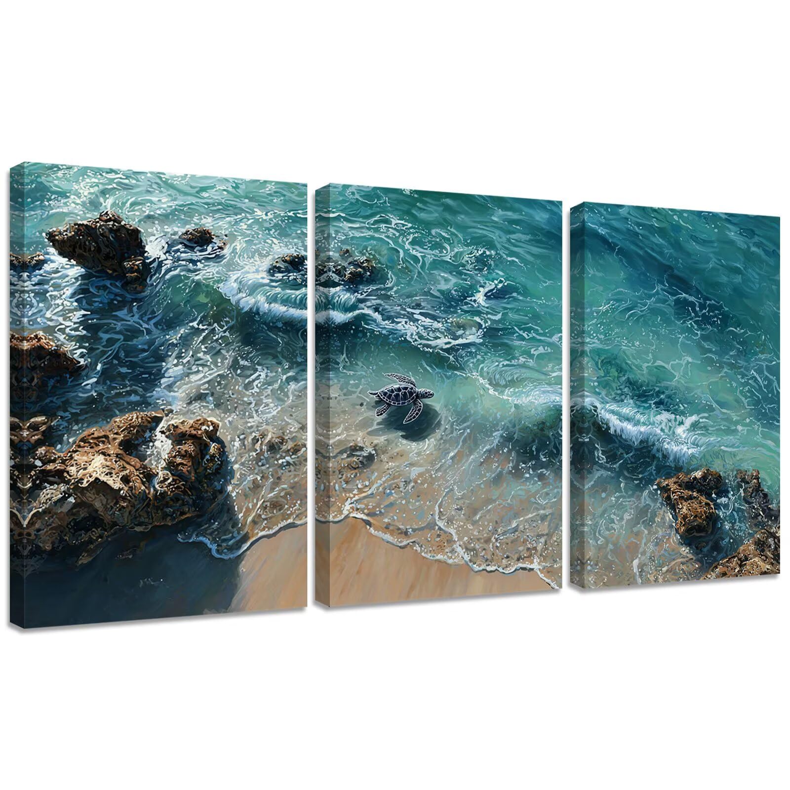 Zestawy do malowania diamentowego, plaża, diamentowy obraz, tryptyk, zestawy dla dorosłych, krajobraz, DIY, kwadratowy kryształ, kryształ górski, haft krzyżykowy, prezenty dla kobiet, dekoracja