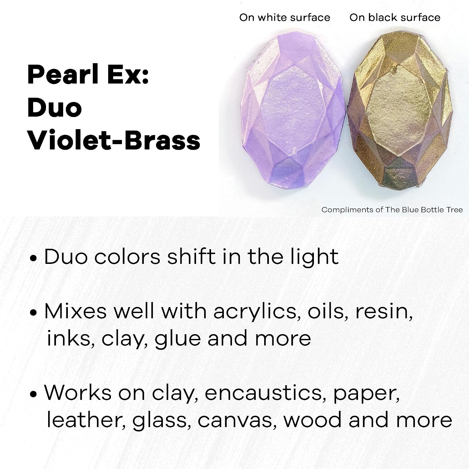 Jacquard Pearl Ex Pigment Powder 0.5 oz Duo Violet/Brass - Loose Mica Powder for Epoxy Resin, Watercolors, Calligraphy Ink & Clay - Epoxy Pigment Powder - Epoxy Resin Color