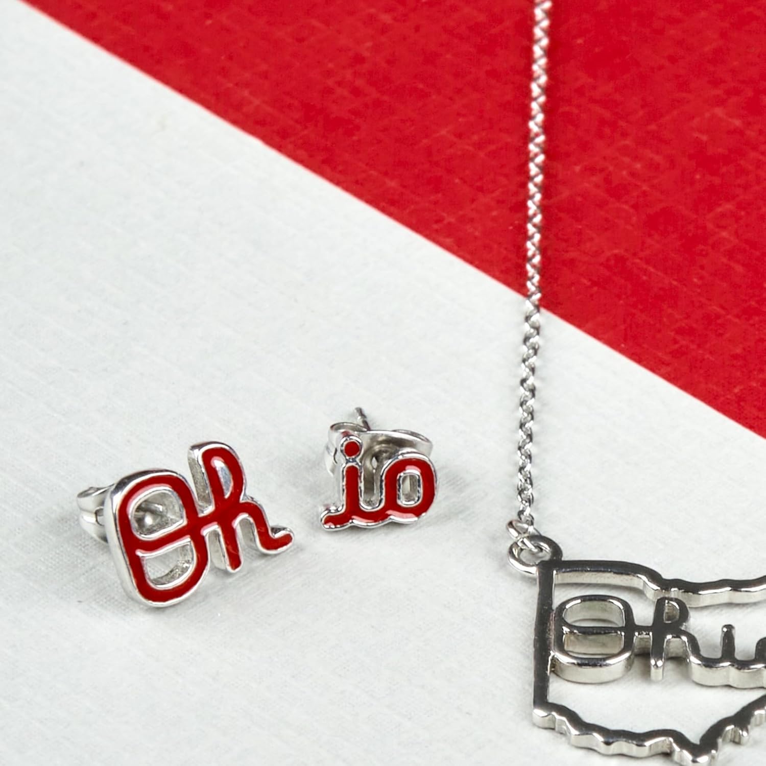 Stone Armory Earrings for Ohio State University Jewelry Gifts for Women, Graduation – Stainless Steel Skin-Friendly OSU Buckeyes stud earrings - Image 11