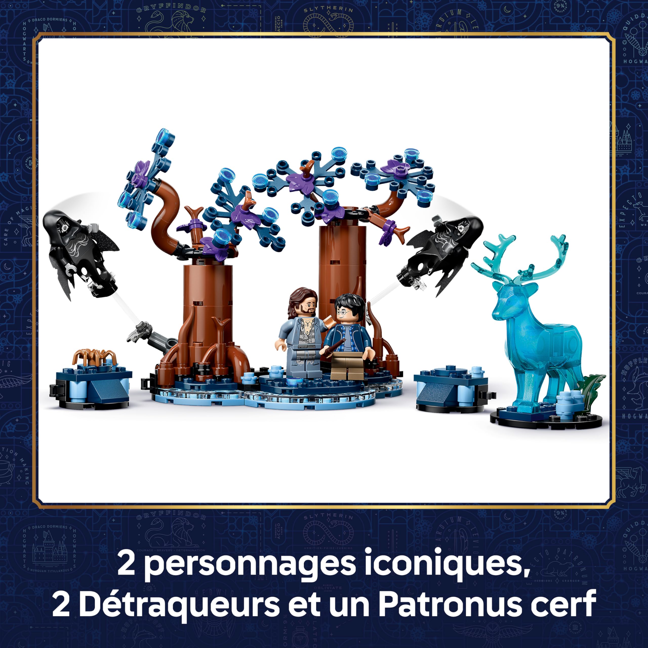 LEGO Harry Potter et Le Prisonnier d’Azkaban La Forêt Interdite : Expecto Patronum - Jouet - Maquette avec Détraqueurs, Cerf & 2 Minifigurines - Cadeau pour Garçon, Fille ou Fan dès 7 Ans 76475