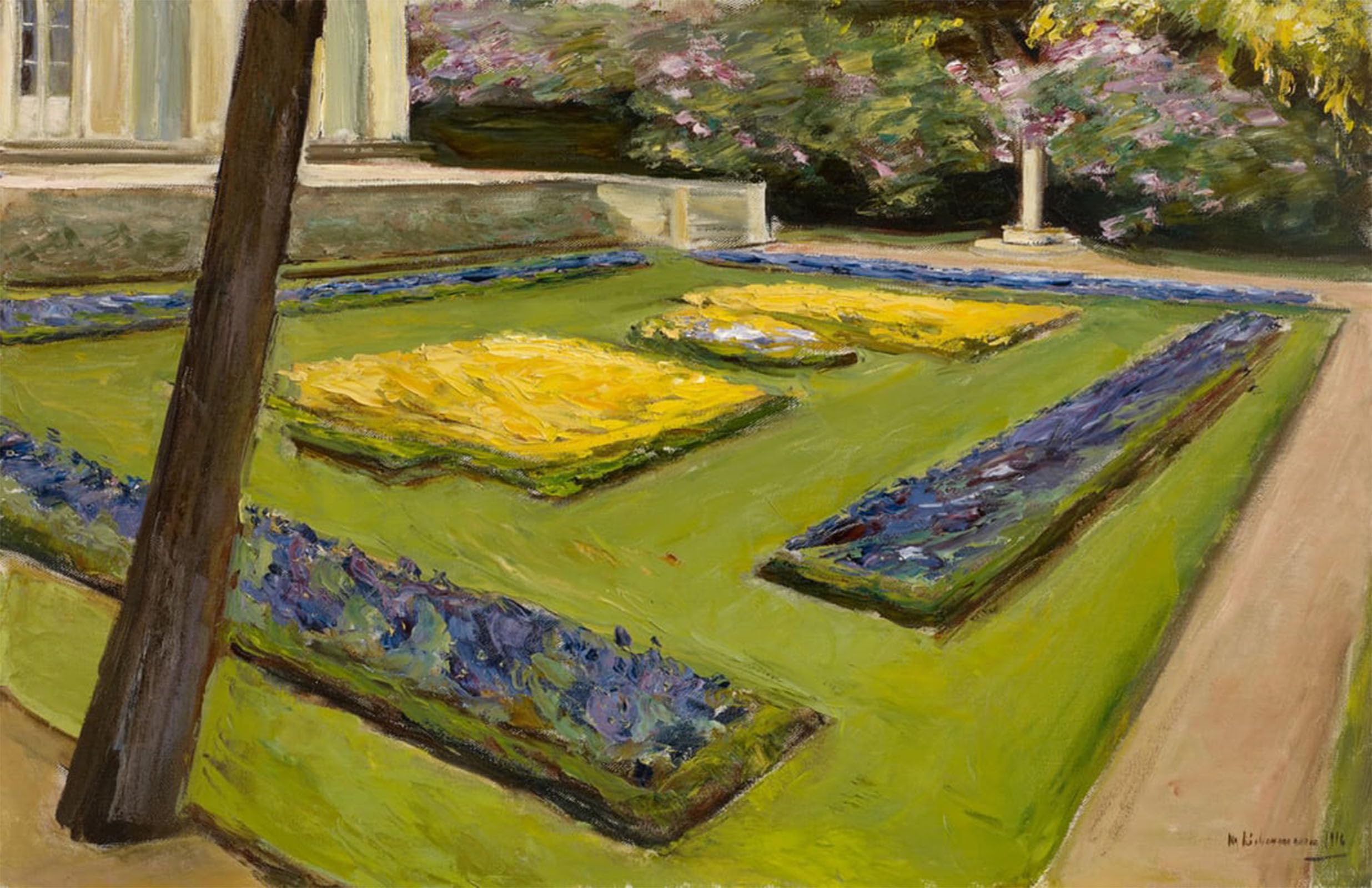 SERENDIPITP Vintage Wall Art Canvas Nordic Poster Canvas Print Picture Terrace in the Garden near Lake Wannsee towards Northwest by Max Liebermann Wall Art Poster for Home Decor 60x90cm
