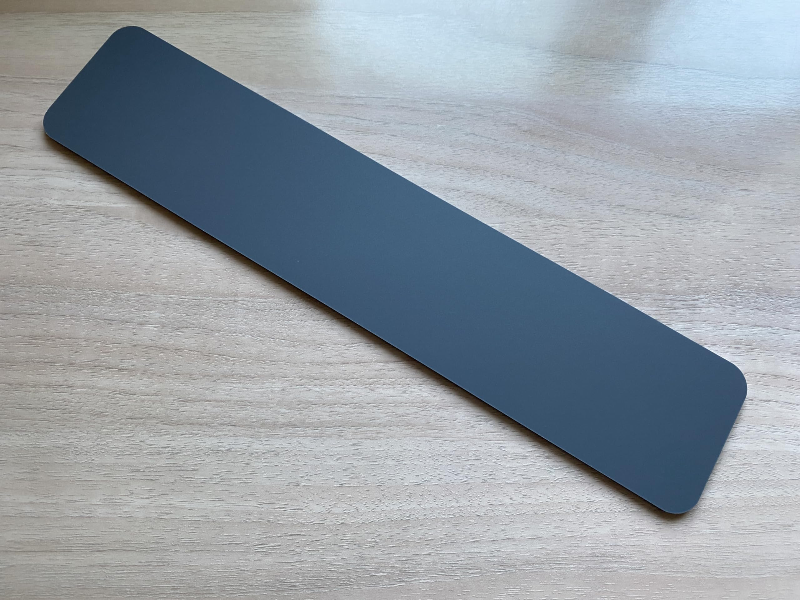 [WOOTTON INDUSTRIES LIMITED] Walnut Brown Door Push Plate Rectangle 290mm x 60mm Self Adhesive - No Holes (Indoor Use)
