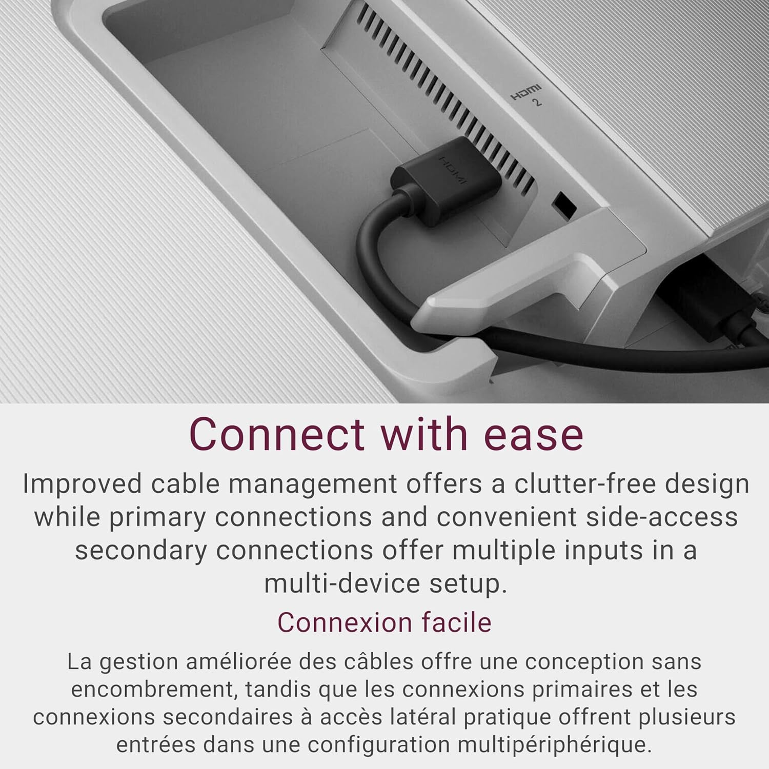 Dell S2425HS Monitor - 23.8 Inch, FHD (1920x1080) Display, 100Hz Refresh Rate 1500:1 Contrast Ratio, TÜV Rheinland Eye Comfort 4 Star, Integrated 2x5W Speaker, Height/Tilt/Swivel/Pivot - Ash White - Image 4