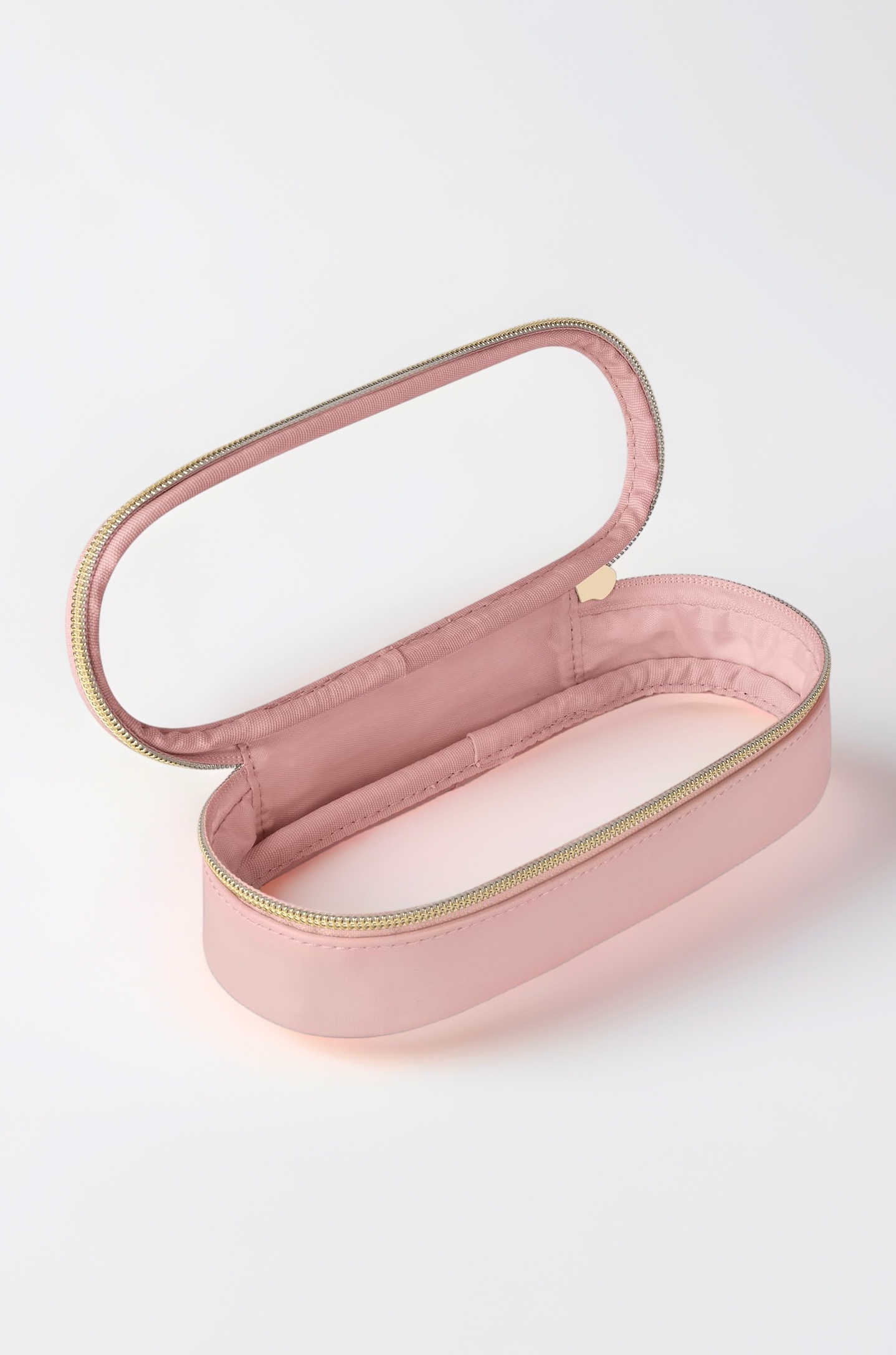 Soimeat Clear Travel Makeup Brush Holder, Leather Makeup Brush Toiletry Bag, Pink, Small, Clear Travel Makeup Brush Bag