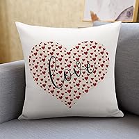 Vista 1 de Fundas de almohada de San Valentín para decoración del hogar, Día de San Valentín, funda de almohada con cremallera, funda de cojín de 16 x 16