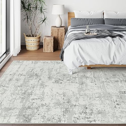 Miniatura 4 de Art&Tuft - Alfombra de área, reverso con antideslizante, abstracta, plegable, resistente a las manchas, lavable a máquina, para sala de estar, color