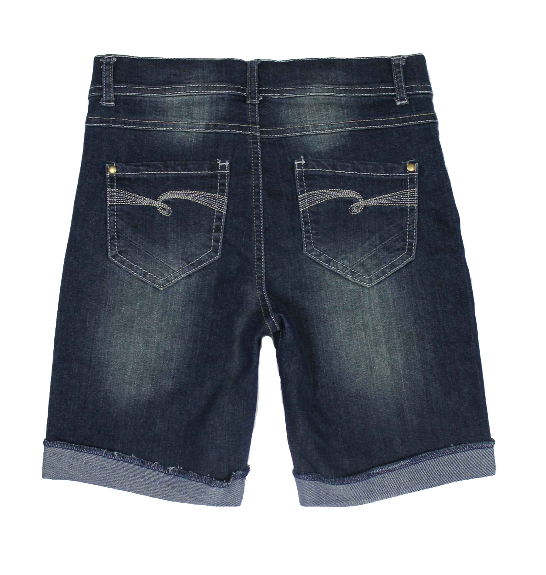 Bienzoe Ragazze Cotone Elastico Denim Pantaloncini