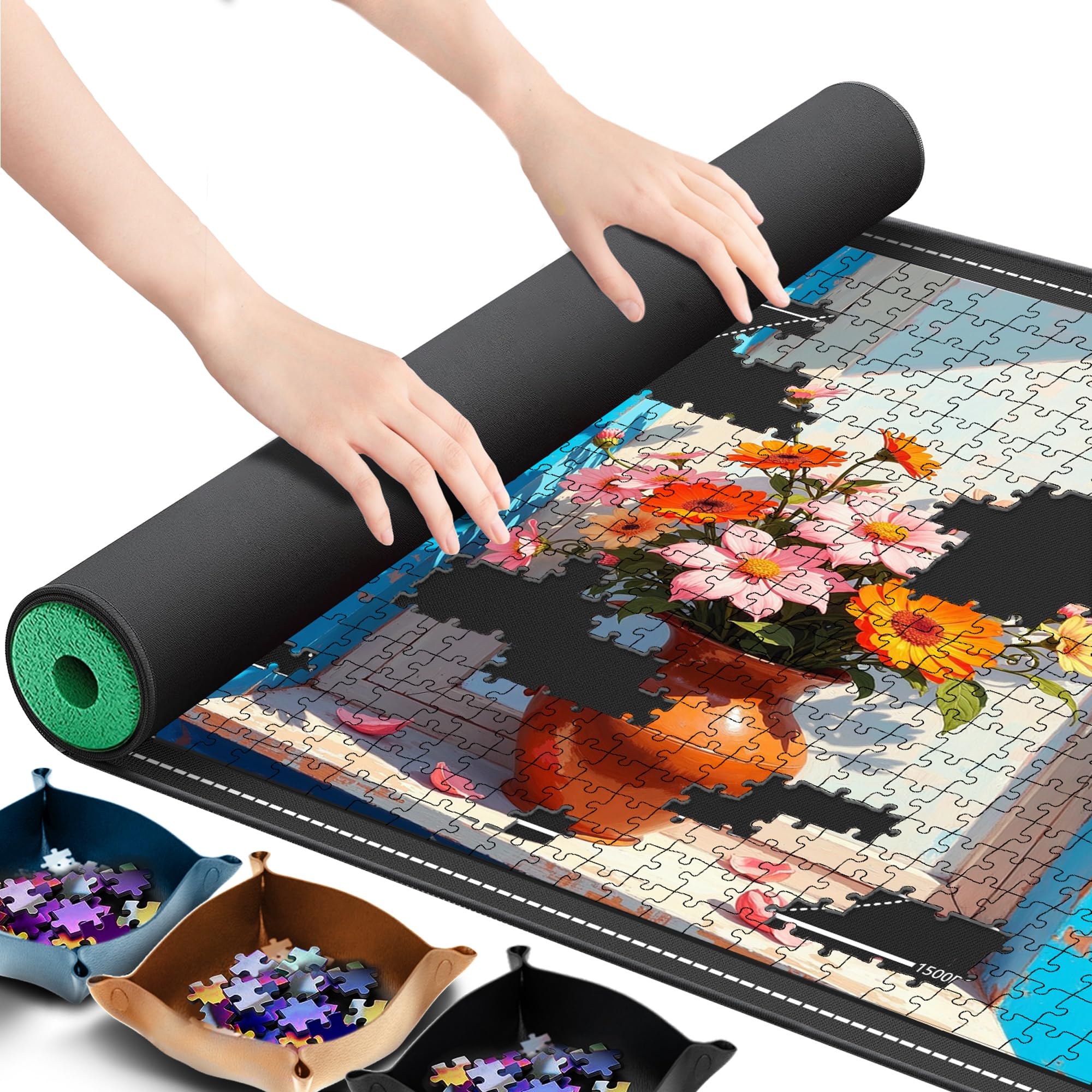 Portable Puzzle Keeper Board Lavievert Giant Puzzle Mat - Roll Up