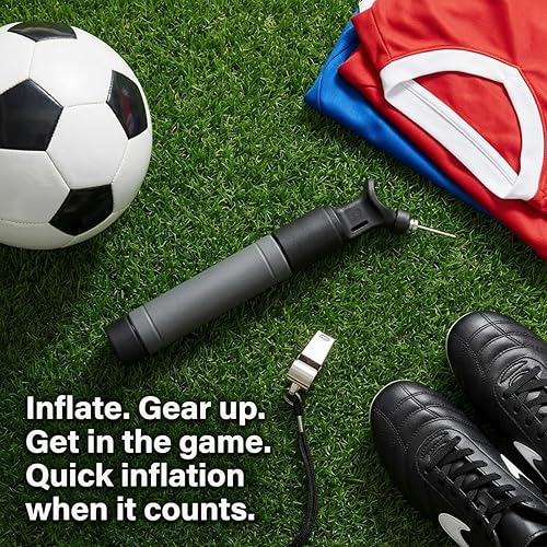 Miniatura 8 de Bomba de aire ergonómica para equipo deportivo, voleibol, baloncesto, pelota de fútbol inflador de aire con suministro de aire de empuje y tracción,